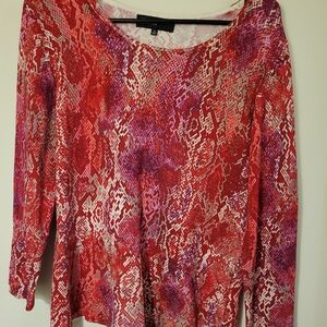 Sh17 Jones New York Red and Purple Blouse